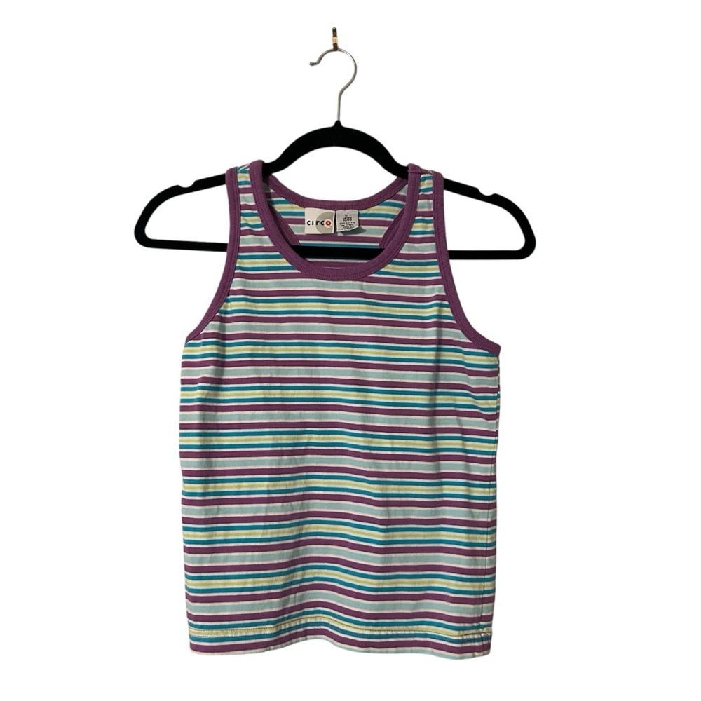 Circo Kids Green Blue Purple Striped Tank Top Size Extra Large 14/16